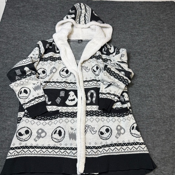 Hot Topic- Nightmare Before Christmas Cardigan w/Hood - Picture 1 of 7